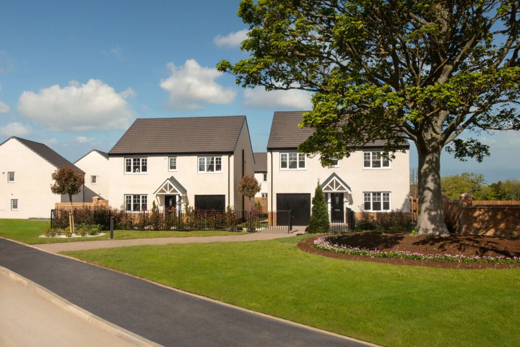 New-build homes at Avant Homes' Edmonstone Village development in Edinburgh, which will be heated by Vital Energi's district heat network.